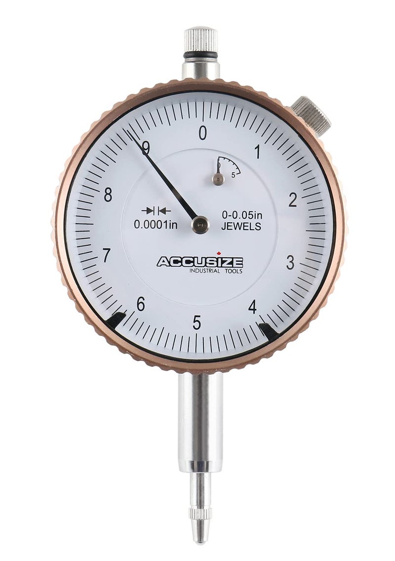 Accusize Industrial Tools أدوات أكسوسيز الصناعية طراز Agd2 مقياس 0-0.05'' بدقة 0.0001'' مع مؤشر قرص خلفي، P900-S097 - Image 1